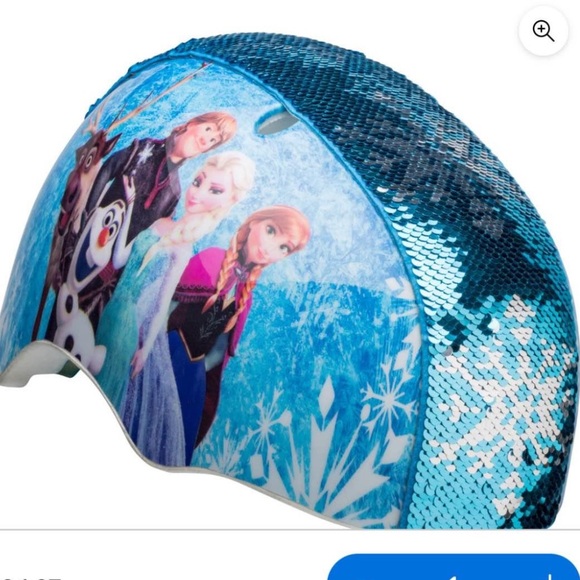 Disney Frozen Flip Sequins bike helmet NEW - Picture 1 of 8